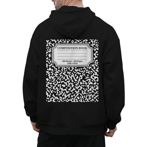 Composition Notebook Matching Group Halloween Teachers Men's Hoodie Back Print - teacherstshirts.com AU