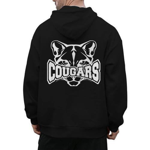 Cougars Teacher Student School Sports Fan Team Spirit Men's Hoodie Back Print - teacherstshirts.com CA