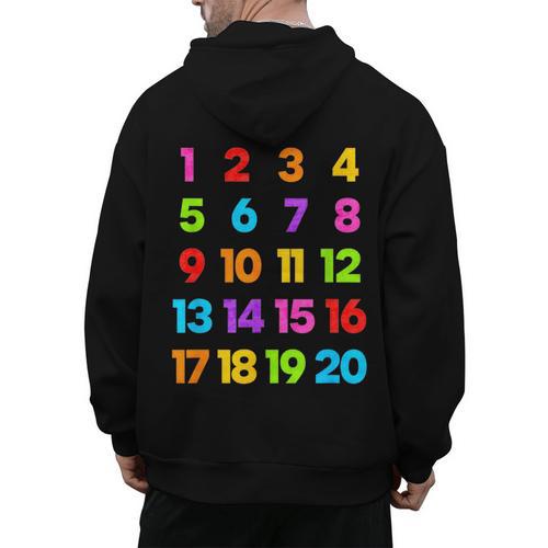 Counting 1-10 Learn To Count Number School Kids Teacher Men's Hoodie Back Print - teacherstshirts.com