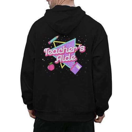Cute Teacher's Aide Shirt 80's 90's Back To School For Men Women Men's Hoodie Back Print - teacherstshirts.com