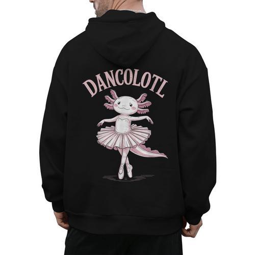 Dancolotl Ballerina Axolotl Ballet Dance Teacher Men's Hoodie Back Print - teacherstshirts.com AU
