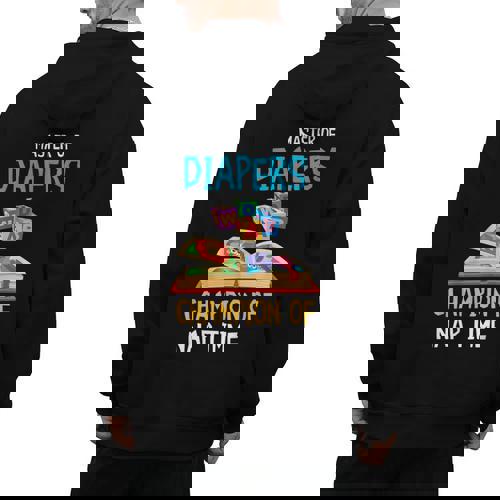 Daycare Provider Master Of Diapers Childcare Teacher Men&#x27;s Hoodie Back Print - teacherstshirts.com