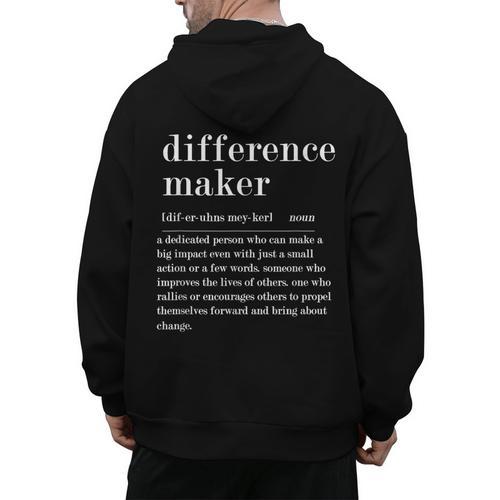 Difference Maker Definition Best Friend Teacher Life Men's Hoodie Back Print - teacherstshirts.com CA
