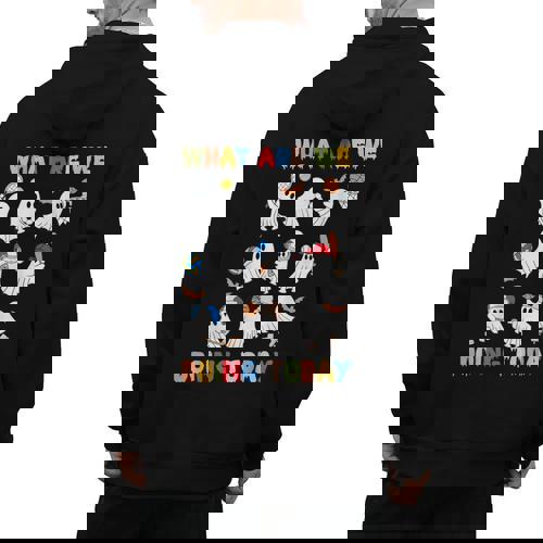 What Are We Doing Today Ghost PE Teacher Team Halloween Men&#x27;s Hoodie Back Print - teacherstshirts.com