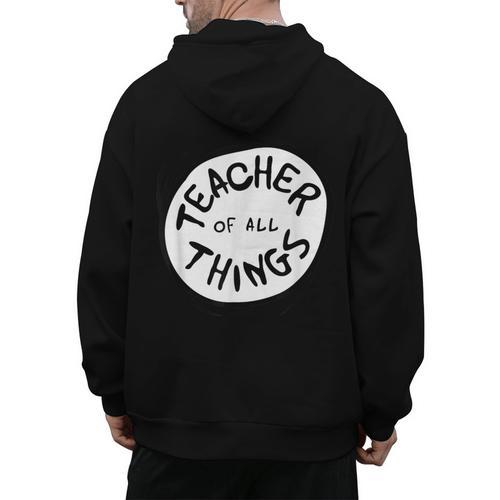 Dr Seuss Teacher Of All Things Red Emblem Men's Hoodie Back Print - teacherstshirts.com UK