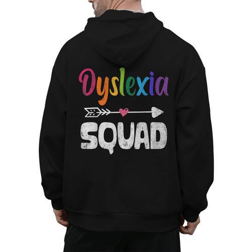 Dyslexia Awareness Month Dyslexia Teacher Therapist Men's Hoodie Back Print - teacherstshirts.com UK