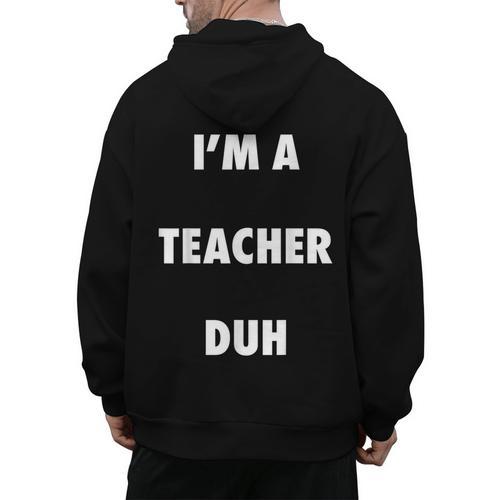 Easy Halloween Teacher Costume Shirt For Men Women Kids Men's Hoodie Back Print - teacherstshirts.com UK