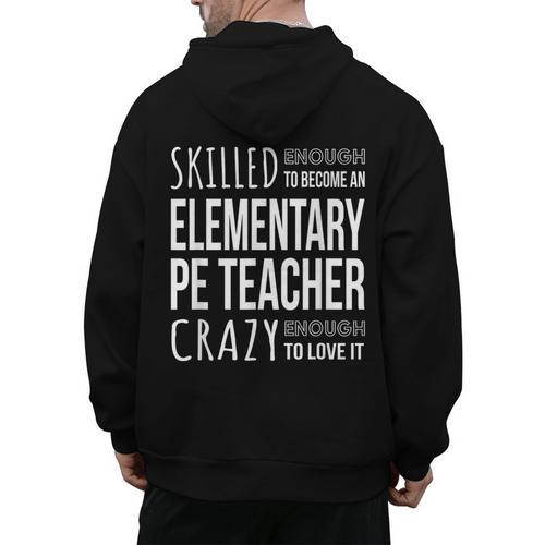 Elementary PE Teacher Tshirt Appreciation Men's Hoodie Back Print - teacherstshirts.com UK