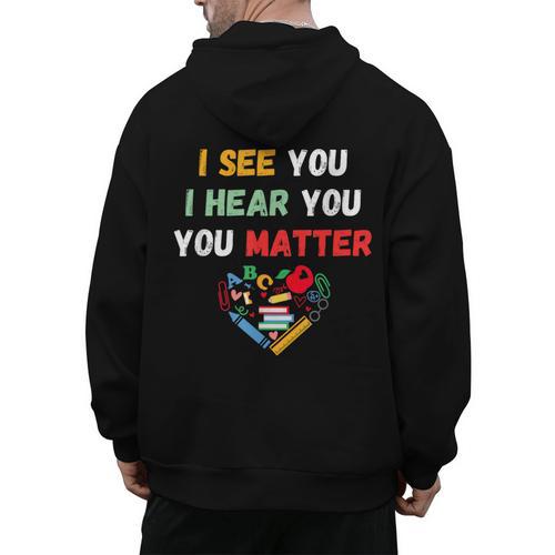 Emotional Intelligence Quote For School Counselor Teacher Men's Hoodie Back Print - teacherstshirts.com AU
