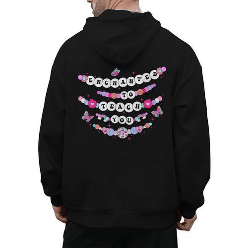 Enchanted To Teach You Bracelet Teacher Back To School Men's Hoodie Back Print - teacherstshirts.com