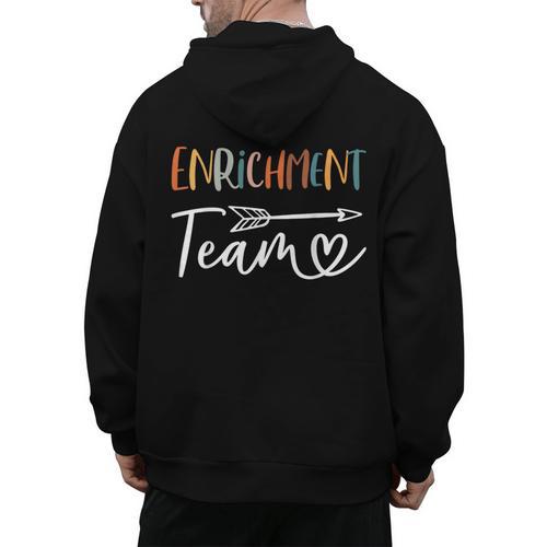 Enrichment Team Enrichment Coordinator Teacher Squad Men's Hoodie Back Print - teacherstshirts.com AU
