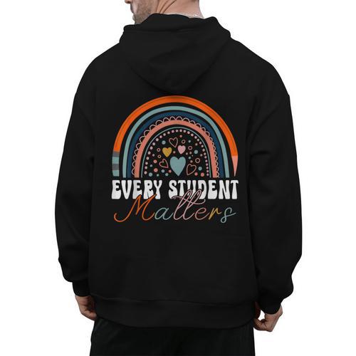 Every Student Matters Paraprofessional Support Teacher Men's Hoodie Back Print - teacherstshirts.com UK