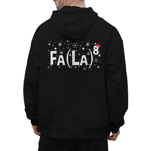 Fa La 8 Shirt Math Teacher Christmas Men's Hoodie Back Print - teacherstshirts.com DE