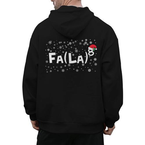 FA LA8 Christmas Santa Fa La Math Teacher Mathematic Men's Hoodie Back Print - teacherstshirts.com DE