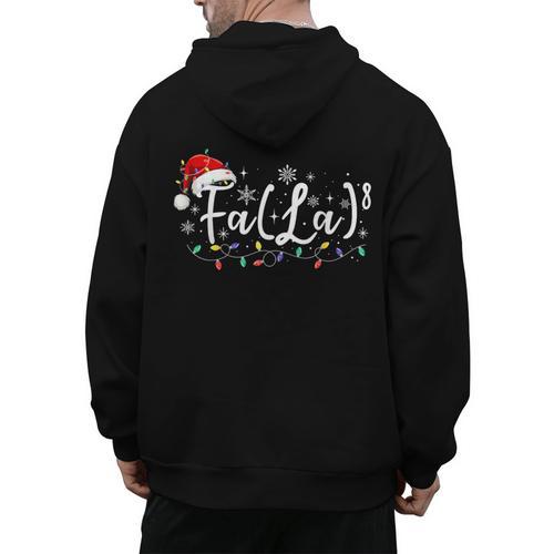 FA LA8 Christmas Santa Fa La Math Teacher Student Men's Hoodie Back Print - teacherstshirts.com DE