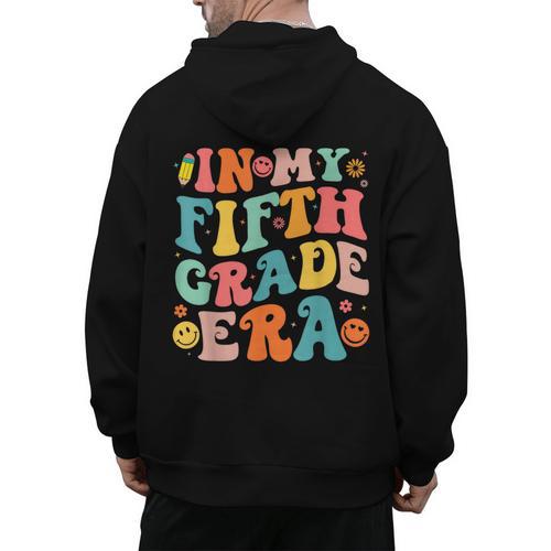 In My Fifth Grade Era 5th Grade Teacher Back To School Men's Hoodie Back Print - teacherstshirts.com