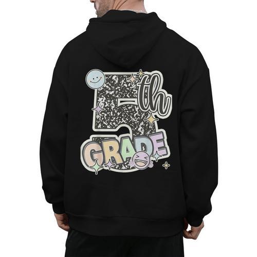 First Day Of Fifth Grade Composition Notebook Teacher Men's Hoodie Back Print - teacherstshirts.com AU