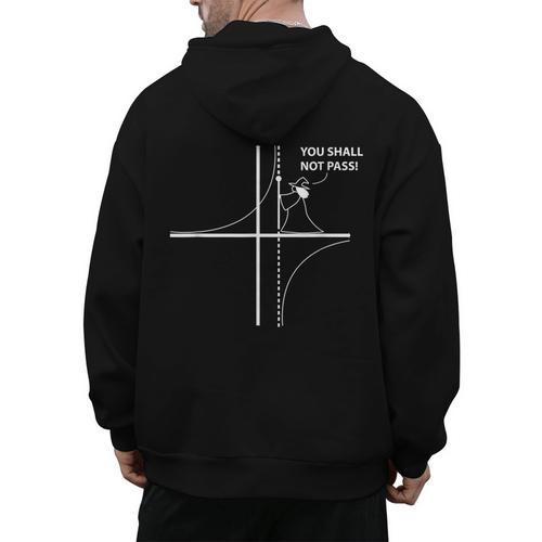 Function Asymptote Geek Math Pun Teacher Men's Hoodie Back Print - teacherstshirts.com AU