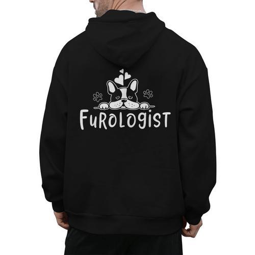 Furologist Puppy Stylist Cute Dog Groomer Men Women Men's Hoodie Back Print - Bostonterriersmerch.com CA