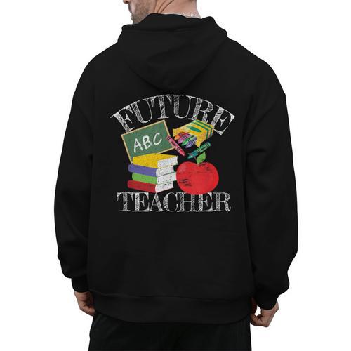 Future Teacher Costume Tee For Men Women Adults And Kids Men's Hoodie Back Print - teacherstshirts.com AU