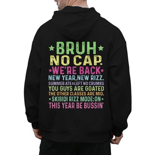 Gen A Slang Teachers Happy 1st Day Of School 2025 Students Men's Hoodie Back Print - teacherstshirts.com DE