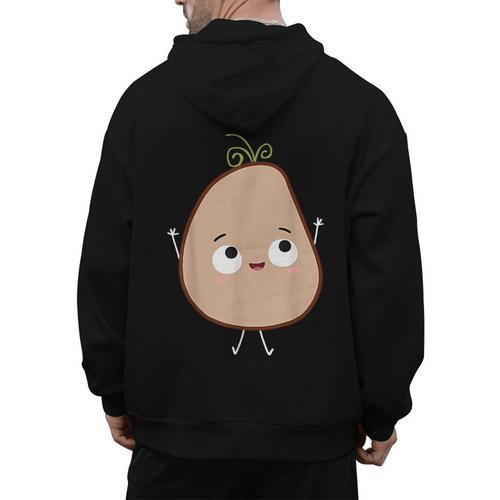 Good Egg Teacher Halloween Costume The Couch Potato Men's Hoodie Back Print - teacherstshirts.com