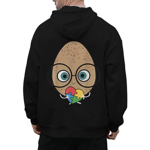 The Good Egg Teacher Halloween Costume Food Group Cute Men's Hoodie Back Print - teacherstshirts.com AU