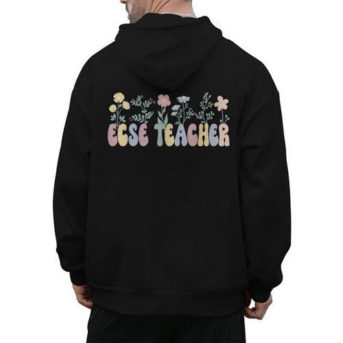 Groovy ECSE Early Childhood Special Education Teacher Men's Hoodie Back Print - teacherstshirts.com AU
