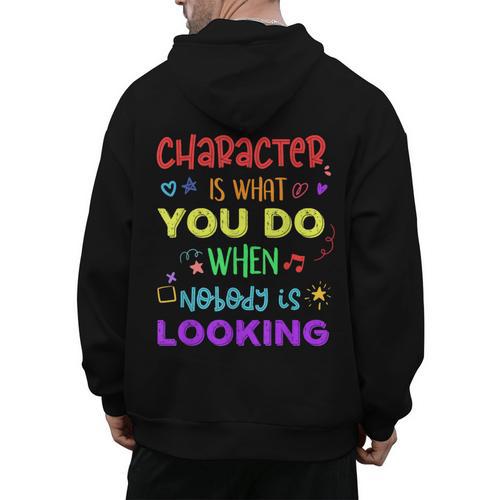 Growth Mindset Teacher Positive Message Inspirational Quote Men's Hoodie Back Print - teacherstshirts.com AU