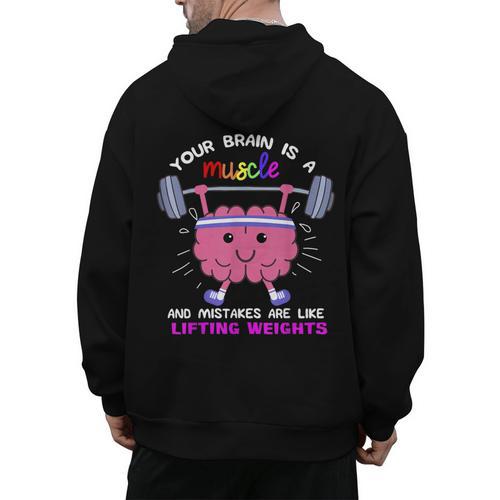 Growth Mindset Teacher Shirt Inspirational Shirts Men's Hoodie Back Print - teacherstshirts.com AU