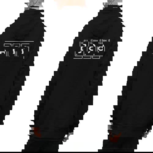 Halloween Boo Periodic Table Element Teachers Science Men&#x27;s Hoodie Back Print - teacherstshirts.com