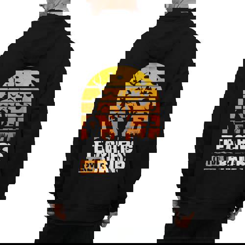 Halloween Teachers Science Math Teachers Love Brains Men&#x27;s Hoodie Back Print - teacherstshirts.com