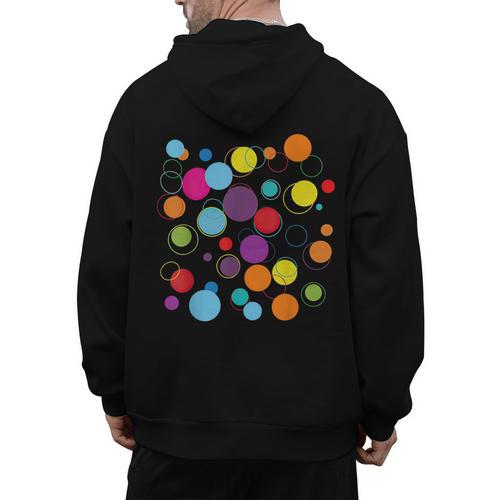 Happy Dot Day Colorful Polka Dot Art Teacher Student Kids Men's Hoodie Back Print - teacherstshirts.com