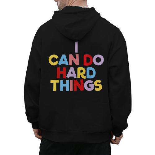 I Can Do Hard Things Teacher Inspiration Do Hard Things Men's Hoodie Back Print - teacherstshirts.com CA