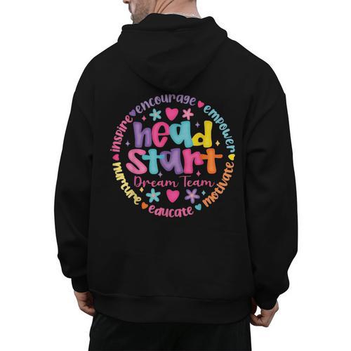 Head Start Dream Team Squad Teacher Headstart Back To School Men's Hoodie Back Print - teacherstshirts.com