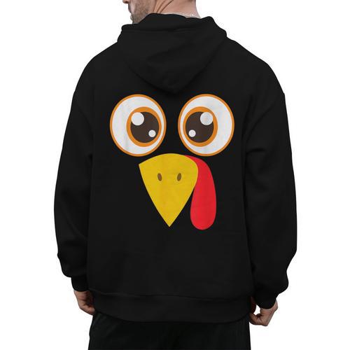 Hilarious Turkey Halloween Thanksgiving Teacher Nurse Men's Hoodie Back Print - teacherstshirts.com