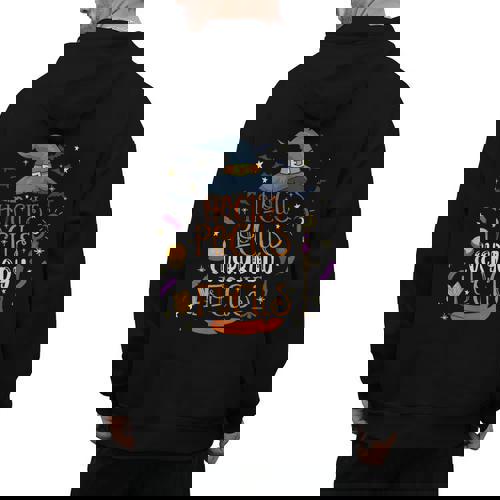 Hocus Pocus Everybody Focus Teacher Halloween Men&#x27;s Hoodie Back Print - teacherstshirts.com