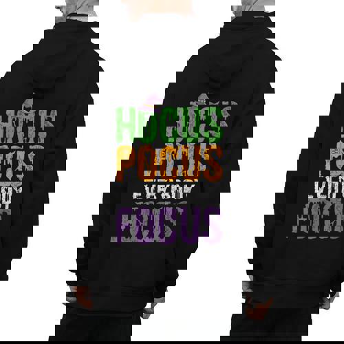 Hocus Pocus Everybody Focus Teacher Halloween Men&#x27;s Hoodie Back Print - teacherstshirts.com