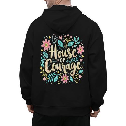 House Of Courage Flowers RCA School Teacher Student Tee Men's Hoodie Back Print - teacherstshirts.com CA