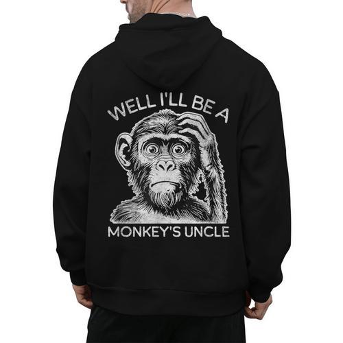 Well I'Ll Be a Monkey's Uncle Teacher And Student Men's Hoodie Back Print - teacherstshirts.com