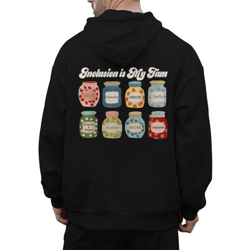 Inclusion Is My Jam Neurodiversity Special Education Teacher Men's Hoodie Back Print - teacherstshirts.com AU