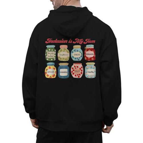 Inclusion Is My Jam Special Education Teacher Autism Men's Hoodie Back Print - teacherstshirts.com UK