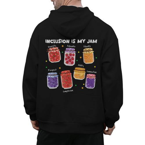 Inclusion Is My Jam Special Education Teacher Para Autism Men's Hoodie Back Print - teacherstshirts.com AU