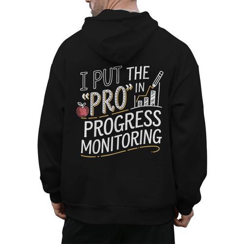 Intervention Teacher Progress Monitoring Intervention Men's Hoodie Back Print - teacherstshirts.com