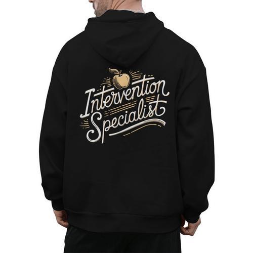 Intervention Teacher Intervention Specialist Men's Hoodie Back Print - teacherstshirts.com CA