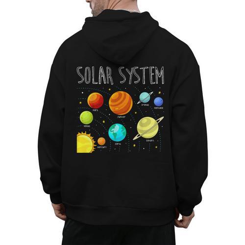 Kids Solar Systems Cute Planets Space Science Teacher School Men's Hoodie Back Print - teacherstshirts.com CA