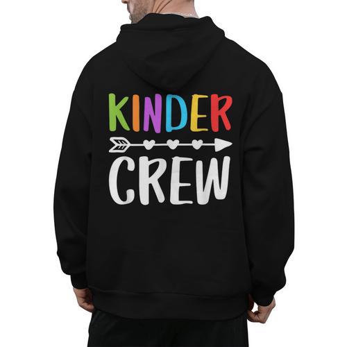 Kinder Crew Shirt Kindergarten Boy Girl Student Teacher Men's Hoodie Back Print - teacherstshirts.com DE