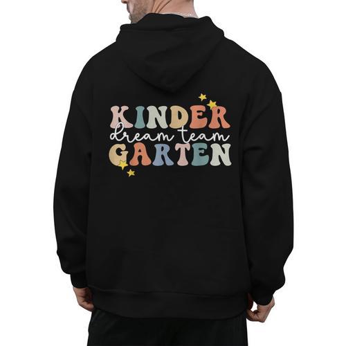 Kindergarten Dream Team Teacher Back To School Men's Hoodie Back Print - teacherstshirts.com UK