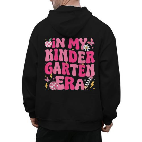 In My Kindergarten Era Girl Back To School Kinder Teacher Men's Hoodie Back Print - teacherstshirts.com CA