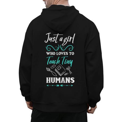 Kindergarten Teacher Shirt Humor Preschool Teacher Men's Hoodie Back Print - teacherstshirts.com UK